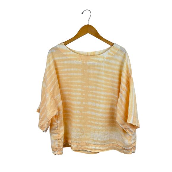J. Jill Tie Dye Linen Top - Picture 1 of 6